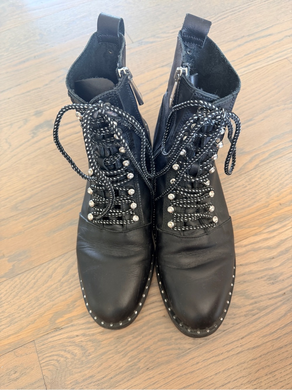 Zara Women’s Black Lace Up Combat Boot